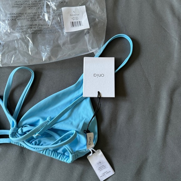 Onia | NWT Alexa Top in Capri Turquoise Blue Size Large - Picture 4 of 5